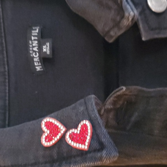 Embellished Black Jean Jacket - Picture 5 of 6